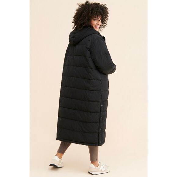 NWT Free People Universal Standard Everest Puffer Jacket XL 14/16 Hooded Black - Picture 3 of 7